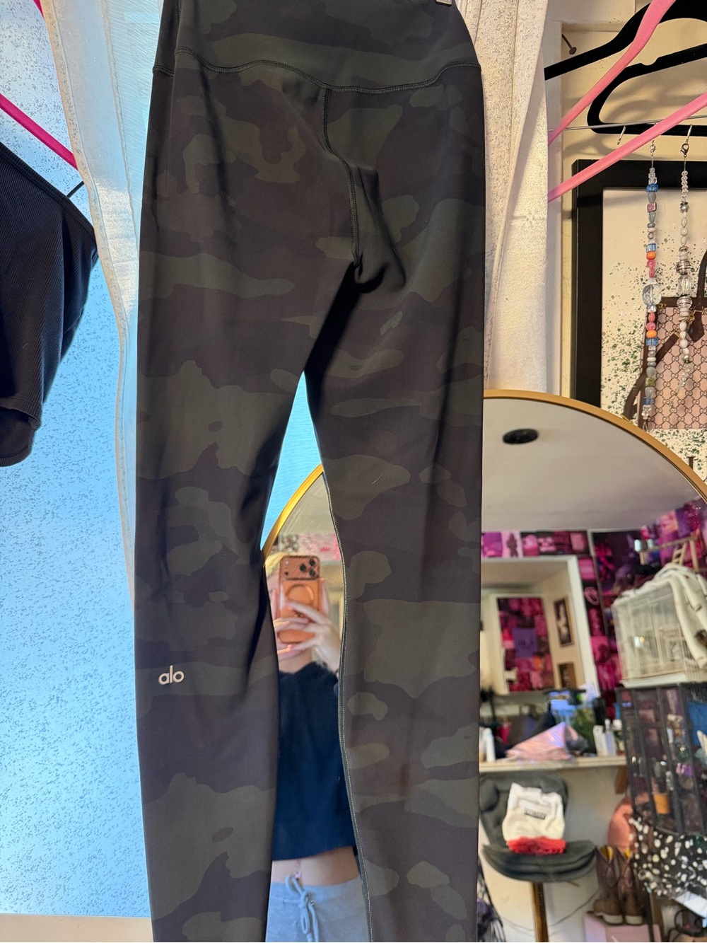 ALO Yoga Kids Black Camo Leggings